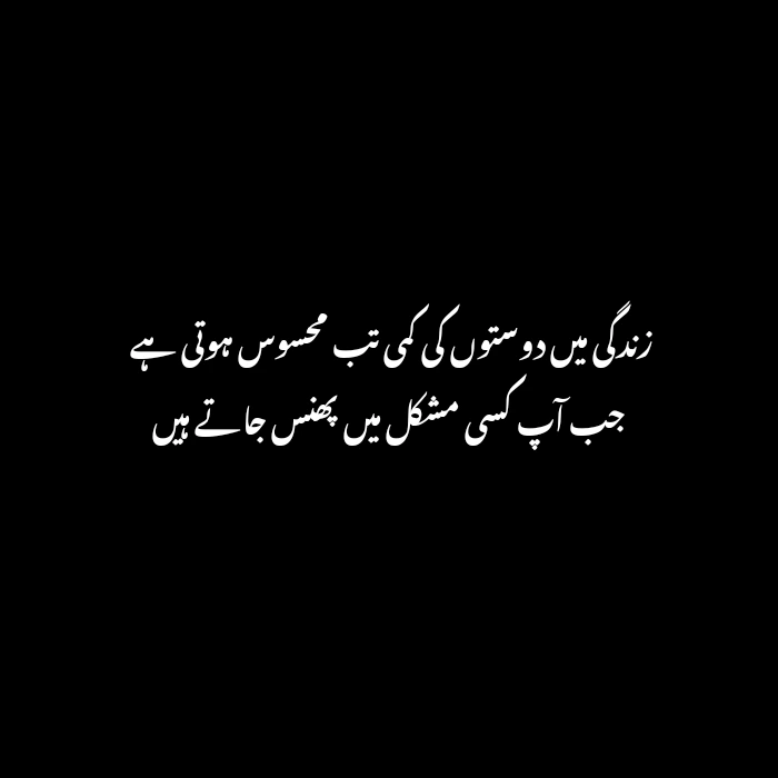 friendship poetry in urdu two lines sms