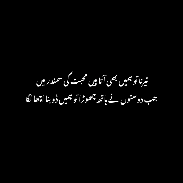 friendship poetry in urdu two lines